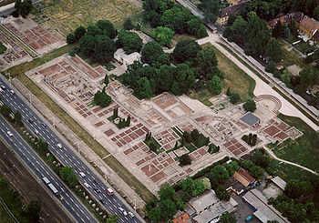 Die Ruinen der Zivilstadt Aquincum heute