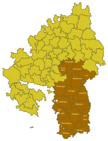 Karte des Donaukreises
