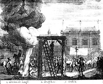 Exekution von Cromwell, Bradshaw und Ireton
