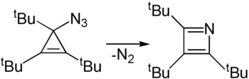 Bildung von Tri-tert-butylazet aus Tri-tert-butylcyclopropylenazid