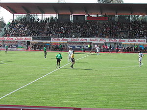 Anspiel gegen den SV Ried im Jahr 2002.