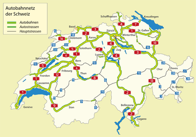Autobahnnetz Schweiz