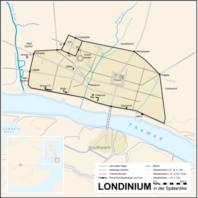 Archäologische Karte von Londinium