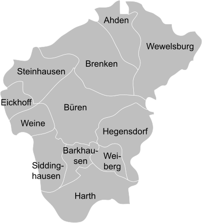 Ortsteile Büren.svg