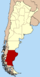 Lage der Provinz Santa Cruz