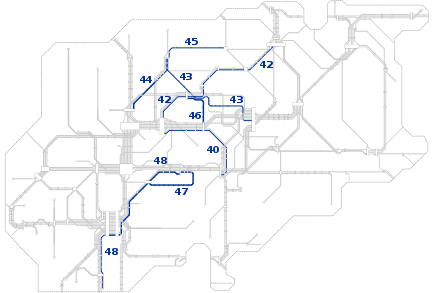 Netzplan der Linien 40 bis 49