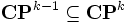 \mathbf{CP}^{k - 1} \subseteq \mathbf{CP}^k