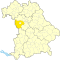 Lage des Landkreises Ansbach in Bayern