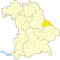 Lage des Landkreises Cham in Bayern
