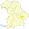 Lage des Landkreises Dingolfing-Landau in Bayern