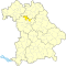 Lage des Landkreises Erlangen-Höchstadt in Bayern