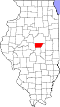 Map of Illinois highlighting De Witt County.svg