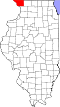 Map of Illinois highlighting Jo Daviess County.svg