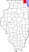 Map of Illinois highlighting Lake County.svg