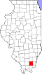 Map of Illinois highlighting Saline County.svg