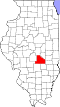 Map of Illinois highlighting Shelby County.svg