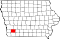Map of Iowa highlighting Montgomery County.svg
