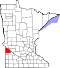 Map of Minnesota highlighting Lac qui Parle County.svg