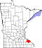 Map of Minnesota highlighting Wabasha County.svg