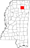 Map of Mississippi highlighting Pontotoc County.svg