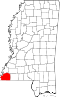 Map of Mississippi highlighting Wilkinson County.svg