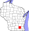 Map of Wisconsin highlighting Jefferson County.svg