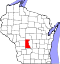 Map of Wisconsin highlighting Juneau County.svg