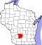 Map of Wisconsin highlighting Sauk County.svg