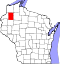 Map of Wisconsin highlighting Washburn County.svg