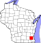 Map of Wisconsin highlighting Waukesha County.svg