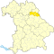 Lage des Landkreises Neustadt an der Waldnaab in Bayern