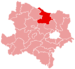 Lage des Bezirkes Hollabrunn in Niederösterreich