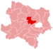 Lage des Bezirkes Tulln in Niederösterreich