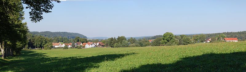Panorama von Bockstadt - Aufgenommen von der Straße nach Eisfeld