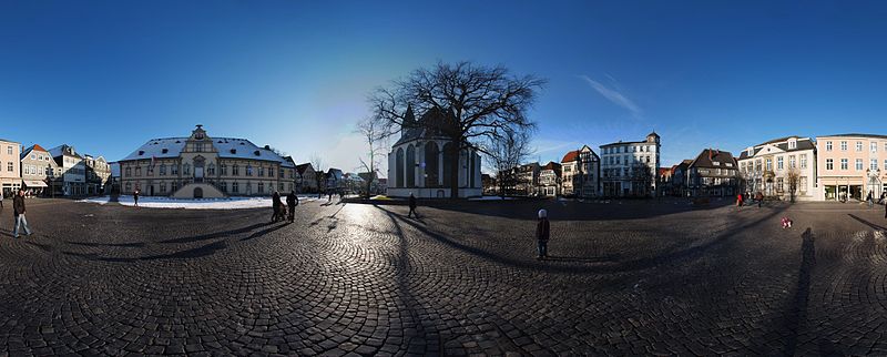 Panorama des Rathausplatzes in Lippstadt