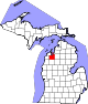 Map of Michigan highlighting Grand Traverse County.svg