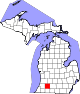 Map of Michigan highlighting Kalamazoo County.svg