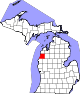 Map of Michigan highlighting Manistee County.svg