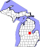 Map of Michigan highlighting Midland County.svg