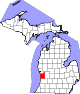 Map of Michigan highlighting Ottawa County.svg