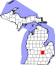 Map of Michigan highlighting Shiawassee County.svg