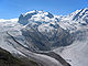 Dufourspitze (4.634 m) von Westen aus gesehen