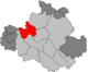 Lage des Ortsamtsbereichs Pieschen (rot) innerhalb Dresdens