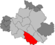 Lage des Ortsamtsbereichs Prohlis (rot) innerhalb Dresdens