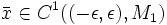 \bar{x}\in C^1((-\epsilon,\epsilon),M_1)