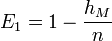 E_1 = 1- \frac{h_M}{n}