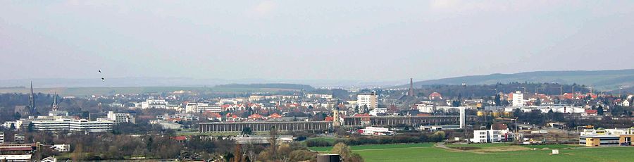 Blick aus Friedberg auf Bad Nauheim