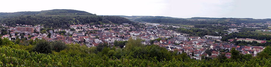 Panorama von Merzig, Blick Richtung Südwesten