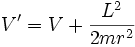V' = V + \frac{L^2}{2 m r^2}