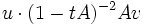  u \cdot (1-tA)^{-2} A v 